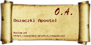 Oszaczki Apostol névjegykártya